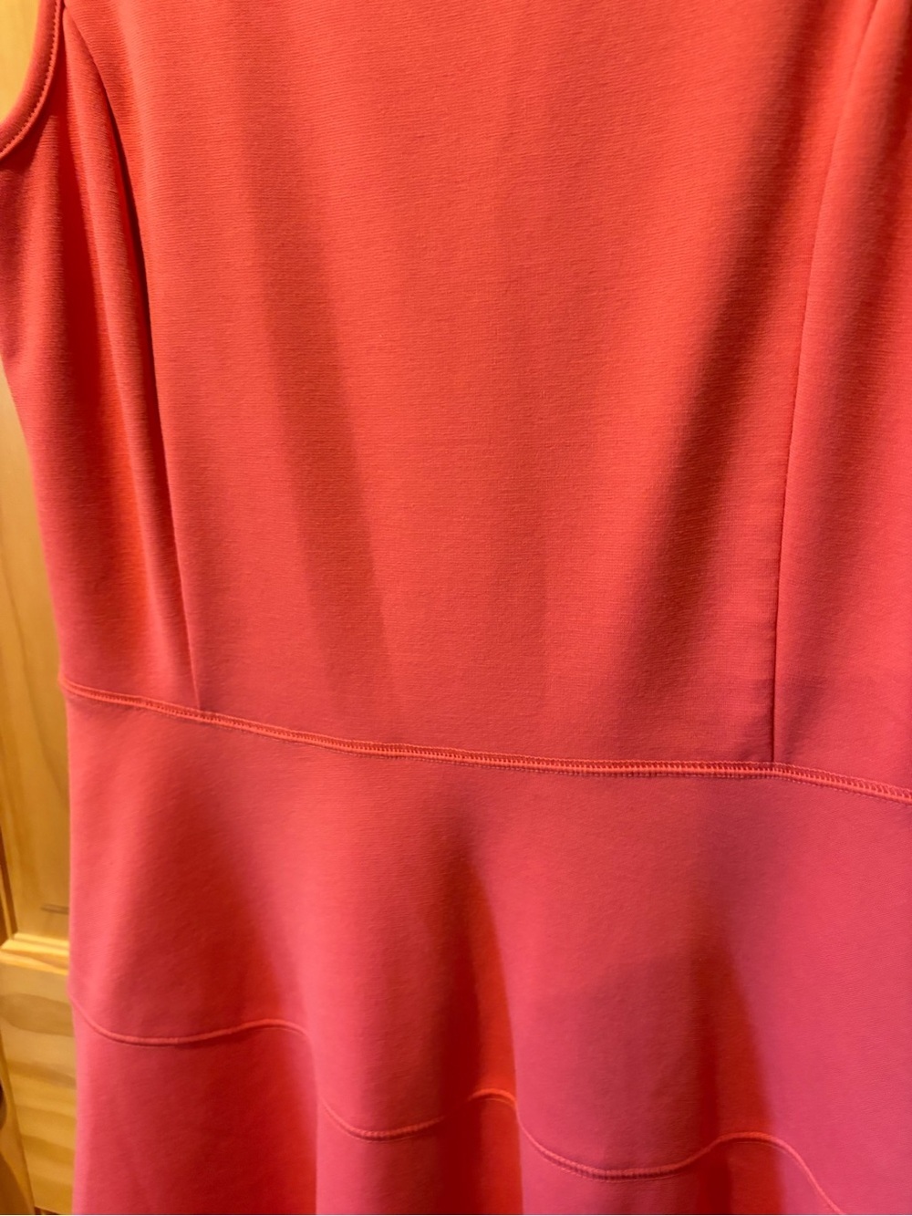 Ann Taylor Sleeveless Coral tiered Fit-and-Flare Dress women’s size 2 - Picture 3 of 10